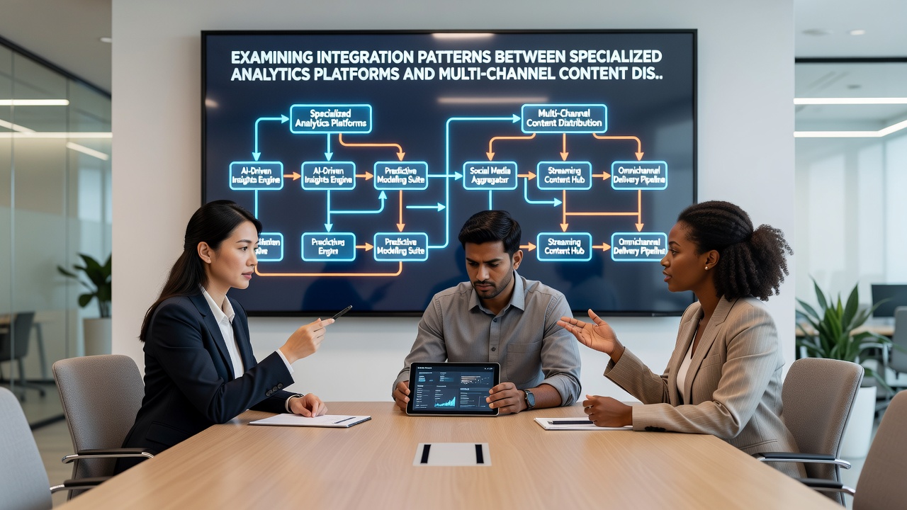 Content distribution workflow mapping analytics outputs to multiple social and search channels